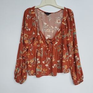 AMERICAN EAGLE Boho Fall Top long sleeve Size M